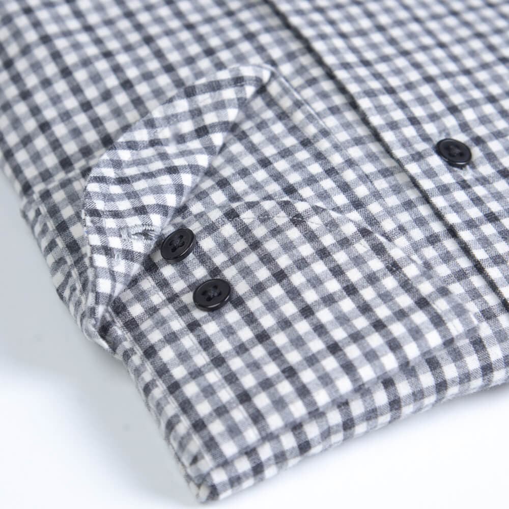 Superior Πουκάμισο Καρό Γκρι 100% Fine Cotton (Modern Fit) New Arrival