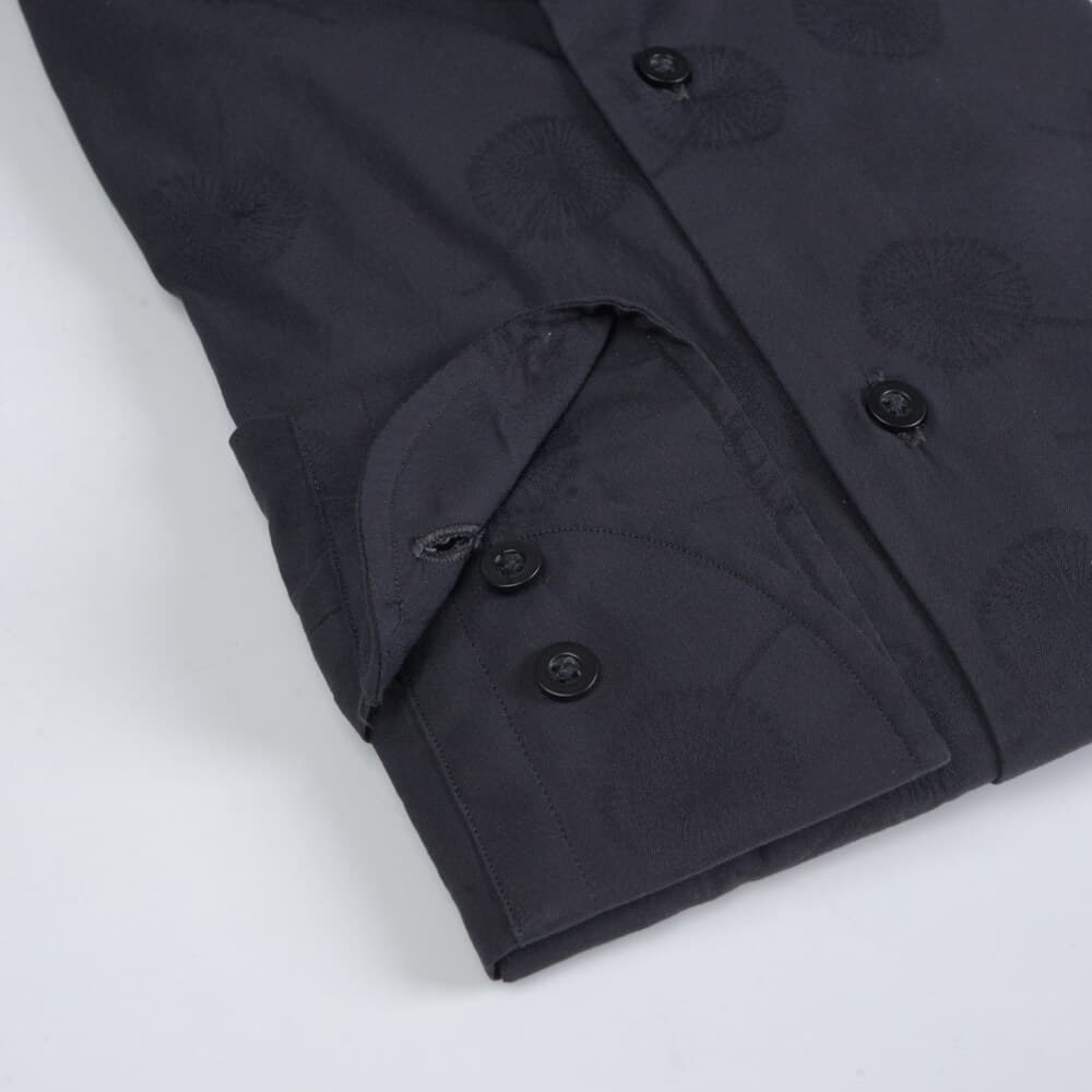 Superior Πουκάμισο Μαύρο Με Μικροσχέδιο 100% Fine Cotton (Modern Fit) New Arrival