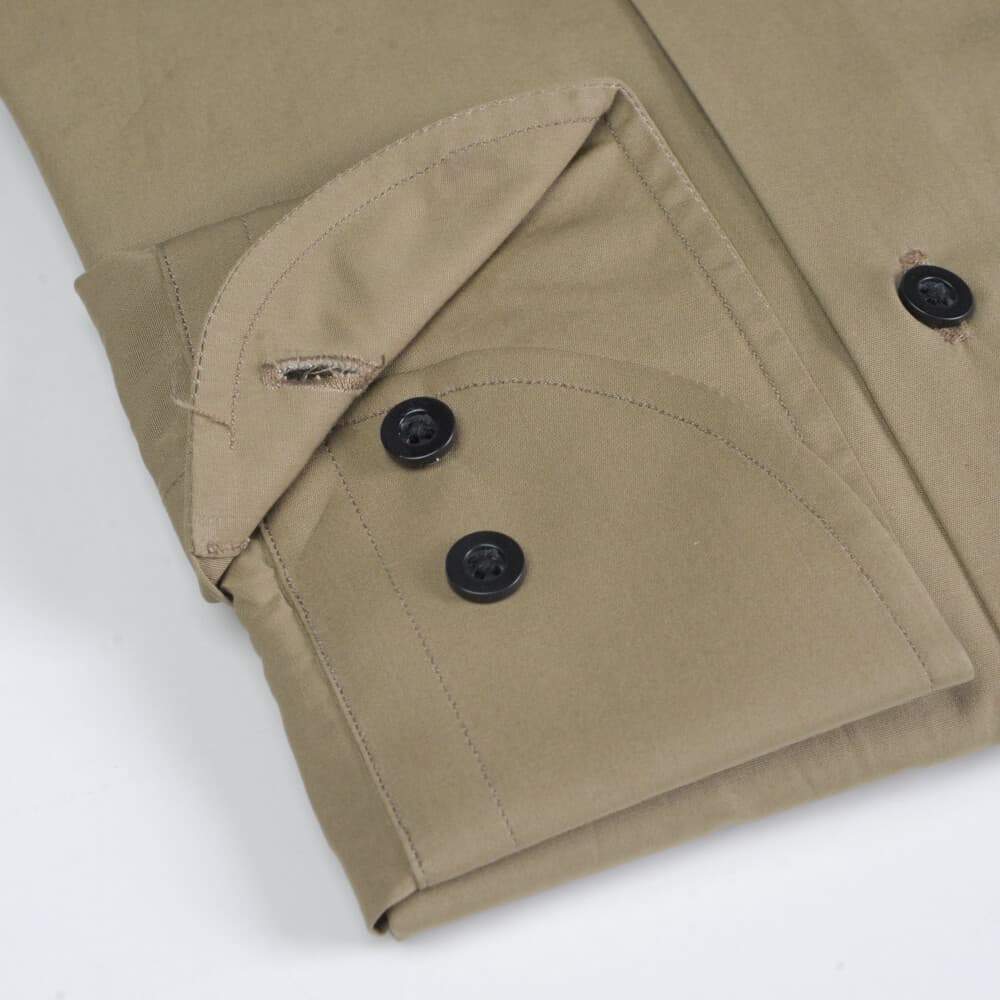 Superior Πουκάμισο Λαδί 100% Fine Cotton (Modern Fit) New Arrival