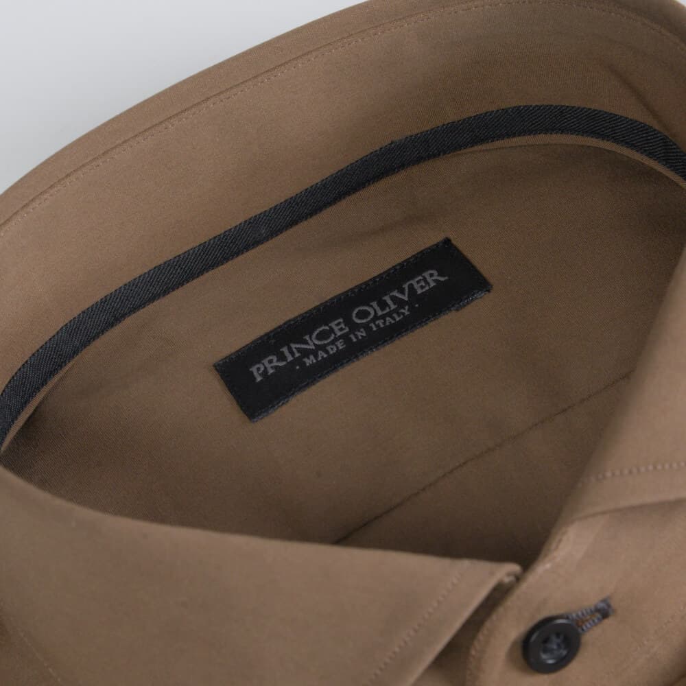 Superior Πουκάμισο Καφέ 100% Fine Cotton (Modern Fit) New Arrival