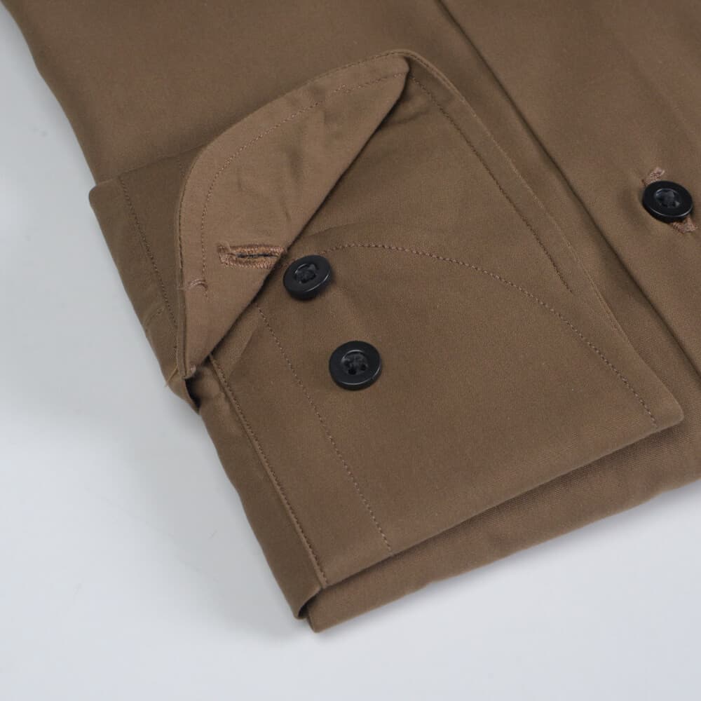Superior Πουκάμισο Καφέ 100% Fine Cotton (Modern Fit) New Arrival