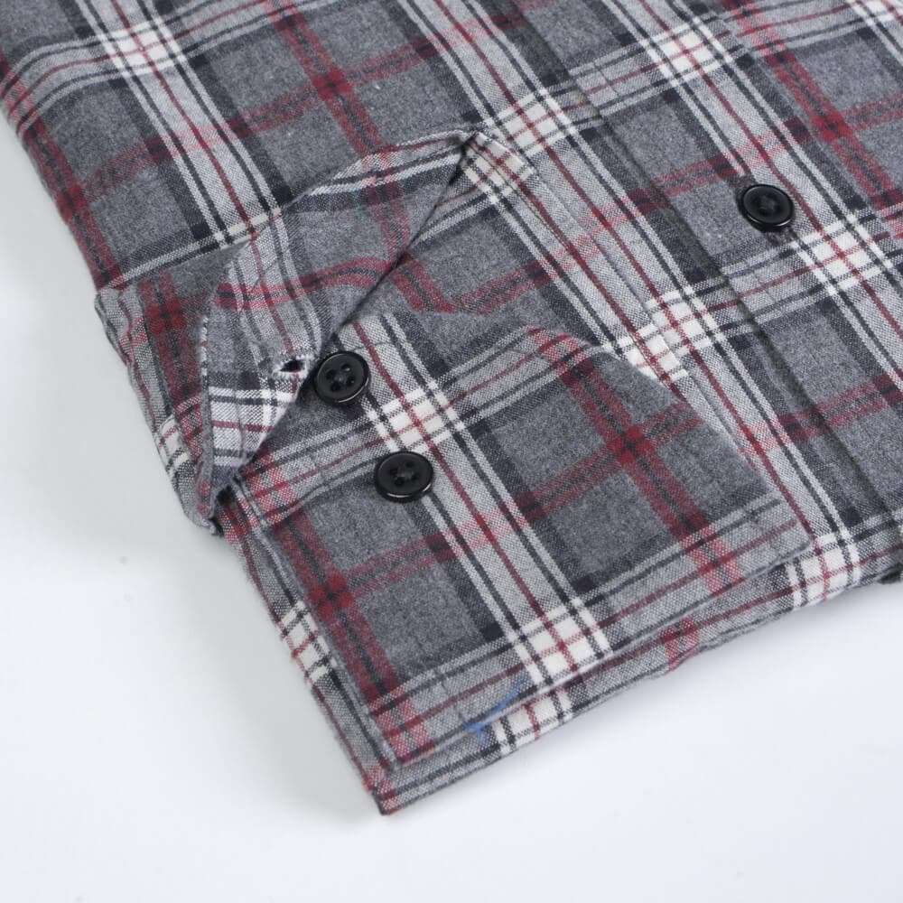 Superior Πουκάμισο Καρό Γκρι 100% Fine Cotton (Modern Fit) New Arrival