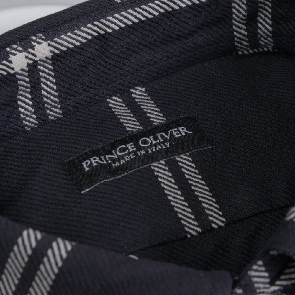 Custom Fit Plaid Πουκάμισο Μαύρο (Modern Fit) New Arrival