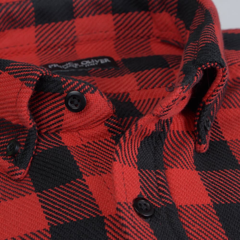 Custom Fit Plaid Πουκάμισο Κόκκινο (Modern Fit) New Arrival