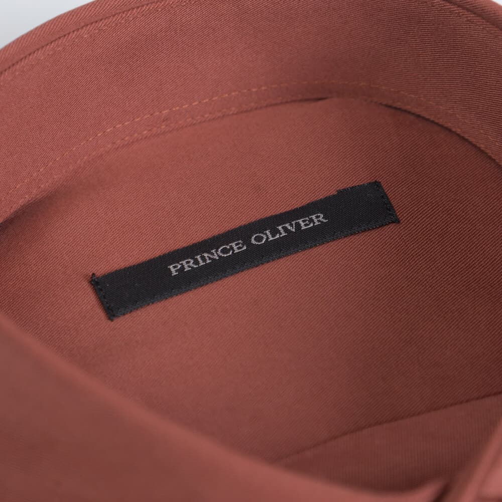 Tencel Πουκάμισο Κεραμυδί (Modern Fit) New Arrival