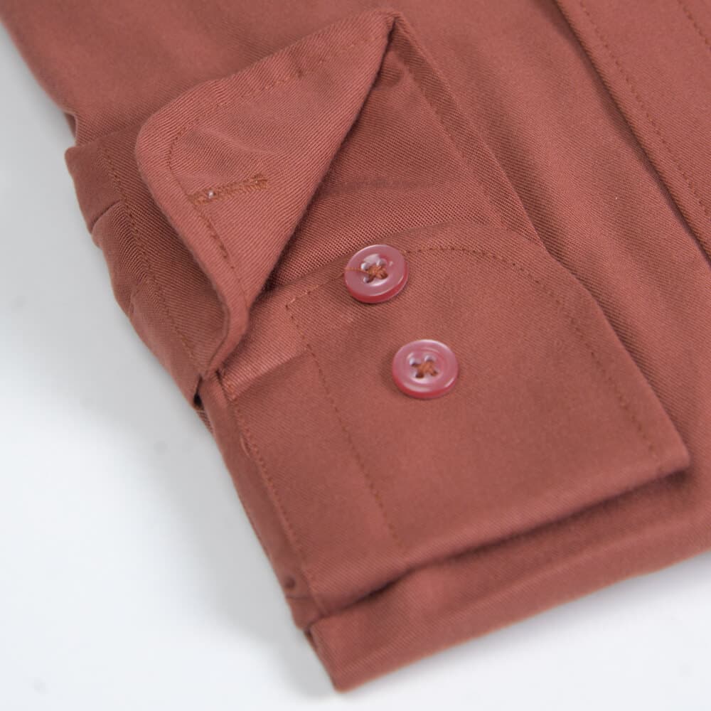 Tencel Πουκάμισο Κεραμυδί (Modern Fit) New Arrival