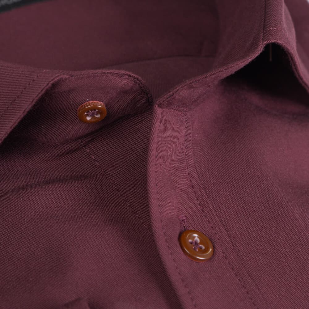Tencel Πουκάμισο Μπορντώ (Modern Fit) New Arrival