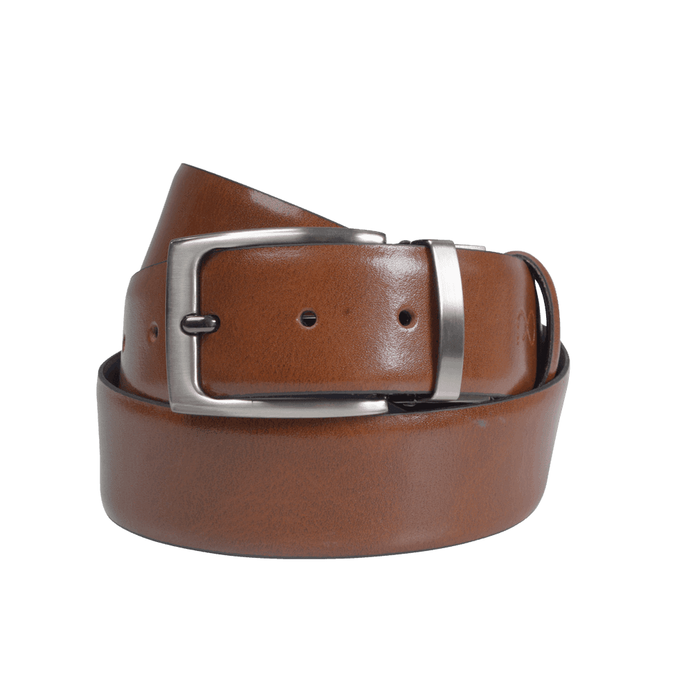 Ζώνη Formal Διπλής Όψης Μπλε/Καφέ 100% Leather New Arrival