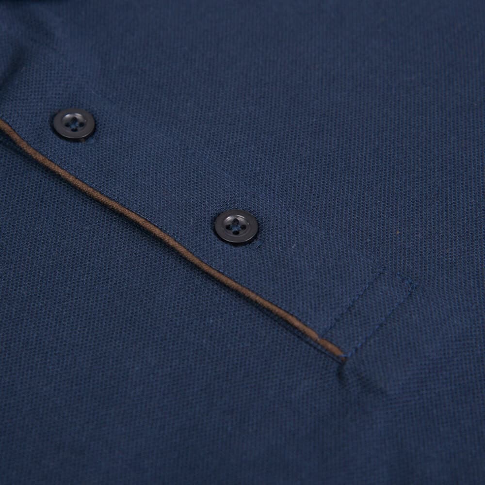 Signature Long Sleeve Polo Μπλε Σκούρο (Modern Fit) New Arrival