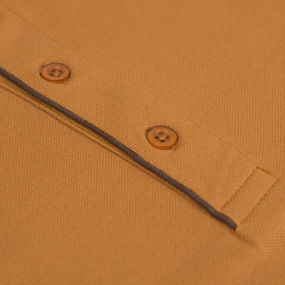 Signature Long Sleeve Polo Καμηλό (Modern Fit) New Arrival