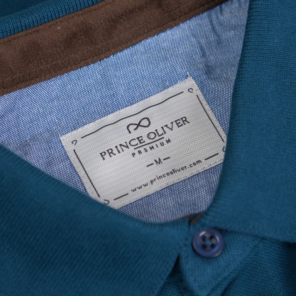 Signature Long Sleeve Polo Πετρόλ (Modern Fit) New Arrival