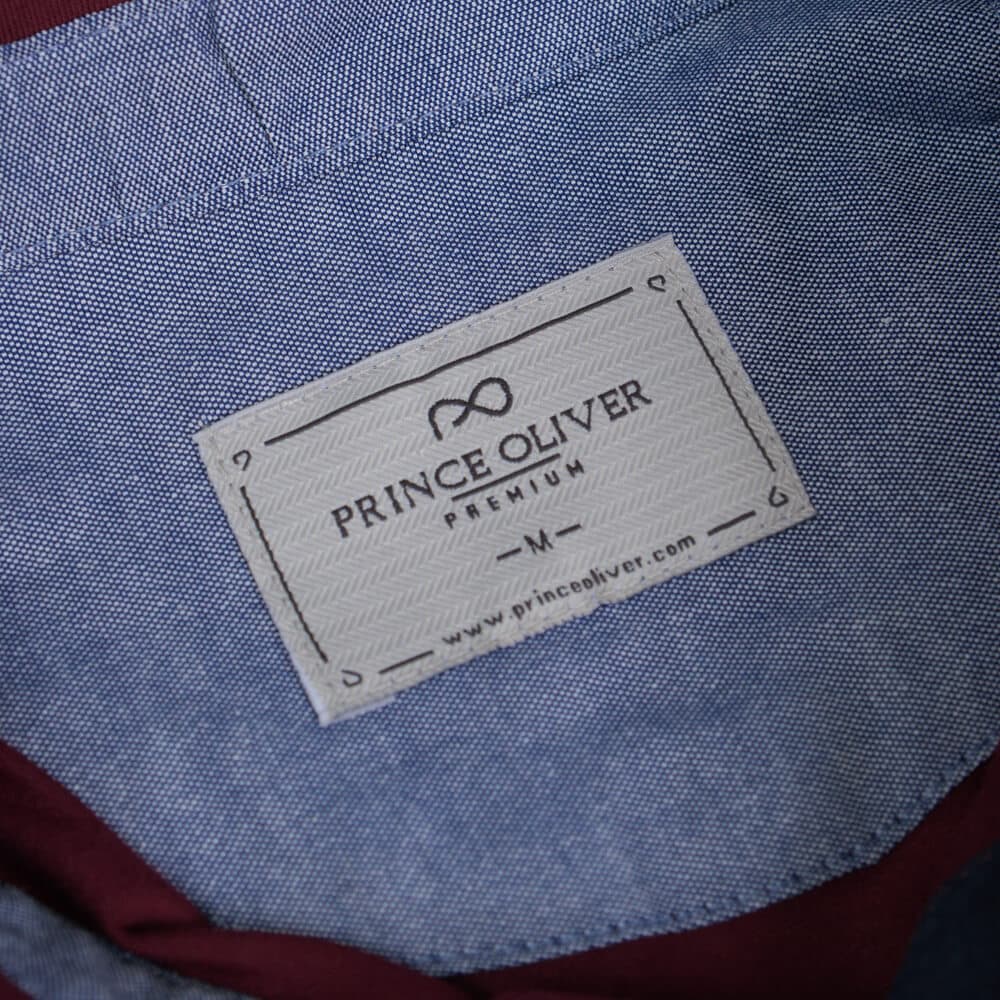 Signature Long Sleeve Mao Polo Μπορντώ (Modern Fit) New Arrival