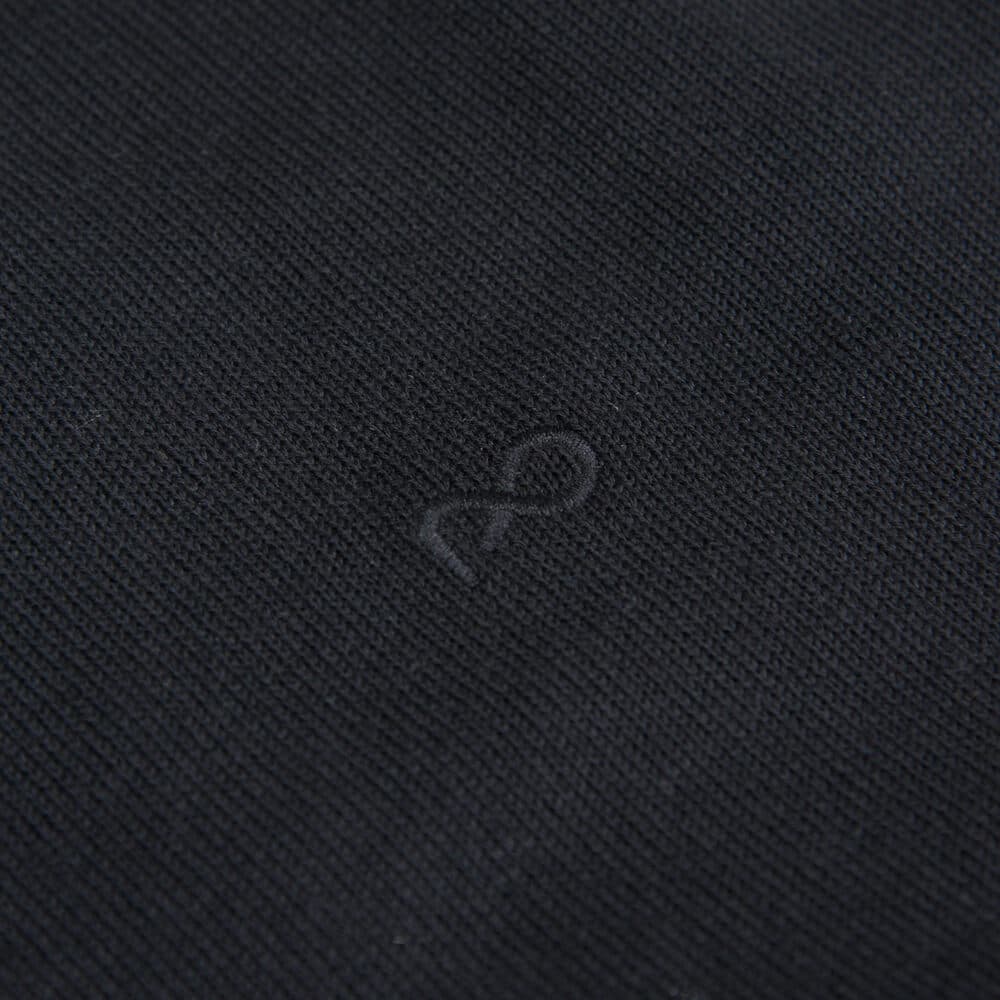 Logo-Embroidered Πλεκτή Μπλούζα Μαύρη in Cotton (Modern Fit) New Arrival