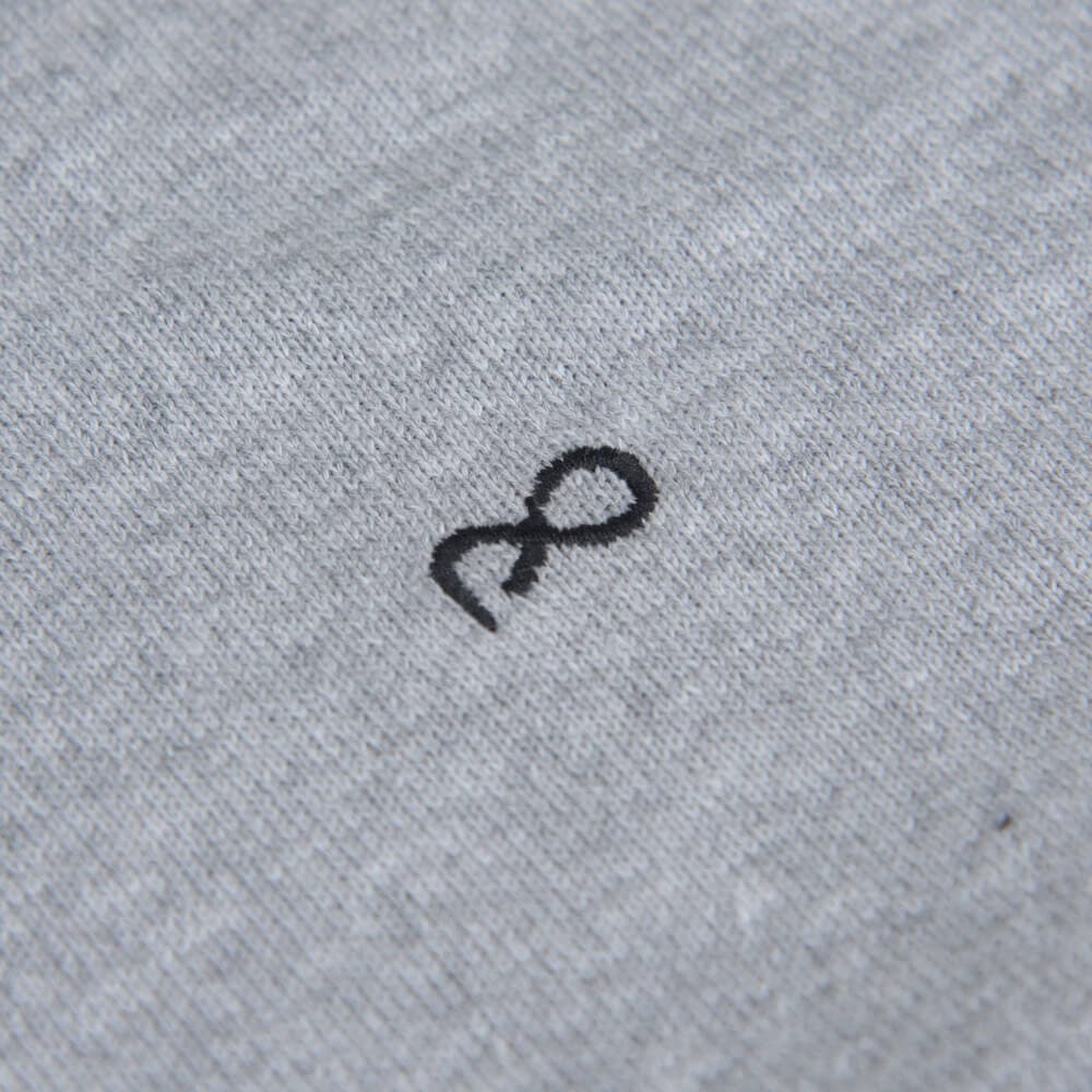 Logo-Embroidered Πλεκτή Μπλούζα Γκρι in Cotton (Modern Fit) New Arrival