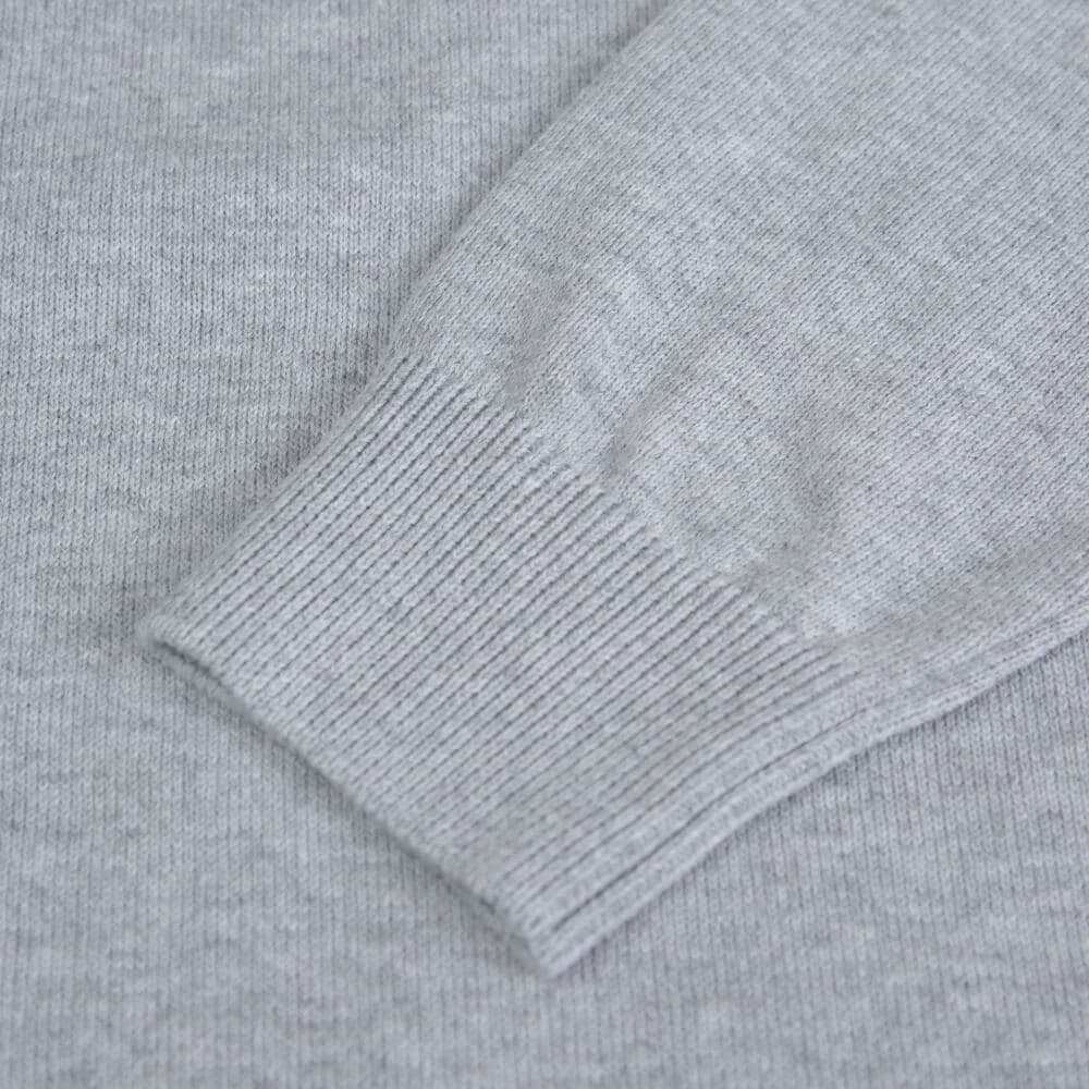 Logo-Embroidered Πλεκτή Μπλούζα Γκρι in Cotton (Modern Fit) New Arrival