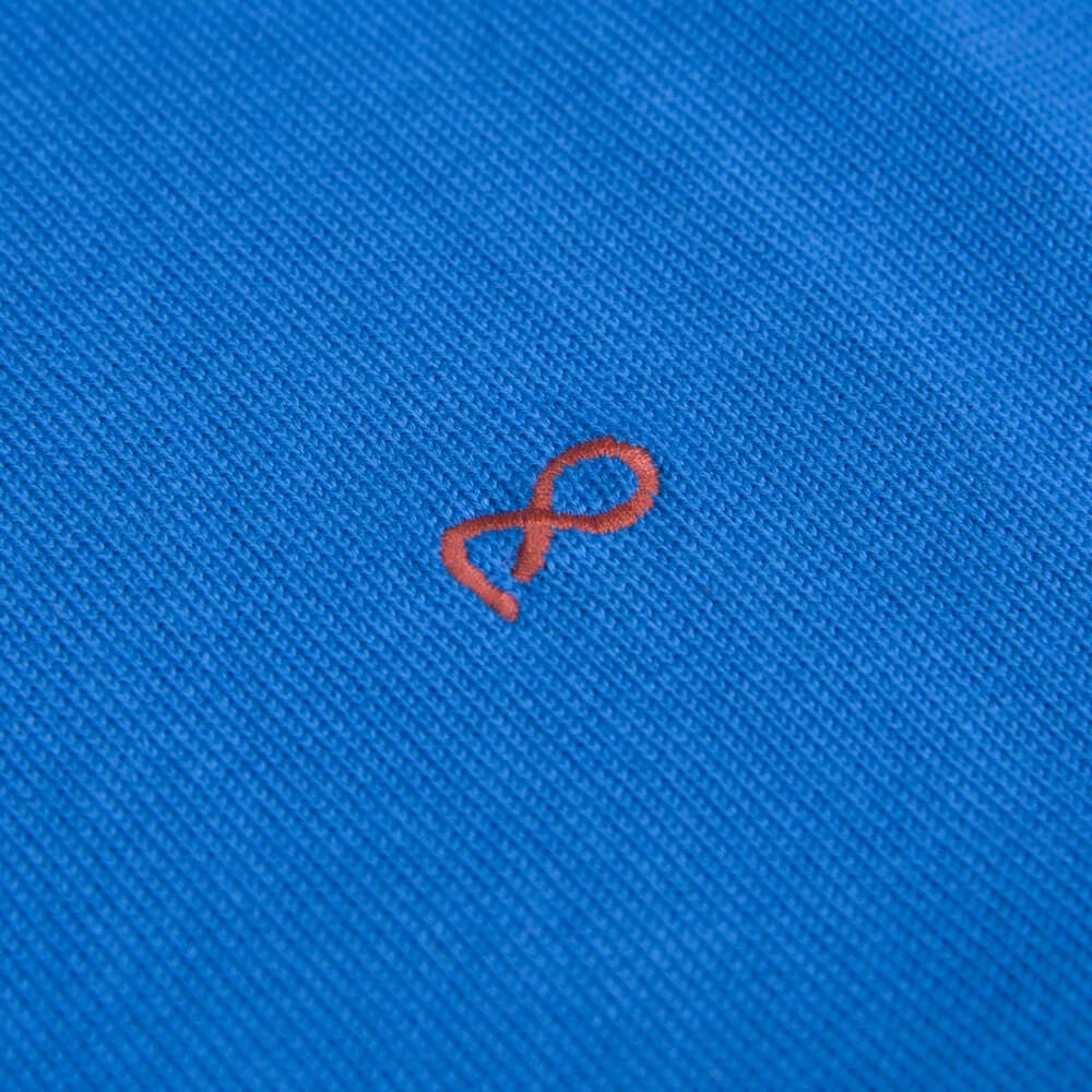 Logo-Embroidered Πλεκτή Μπλούζα Γαλάζια in Cotton (Modern Fit) New Arrival