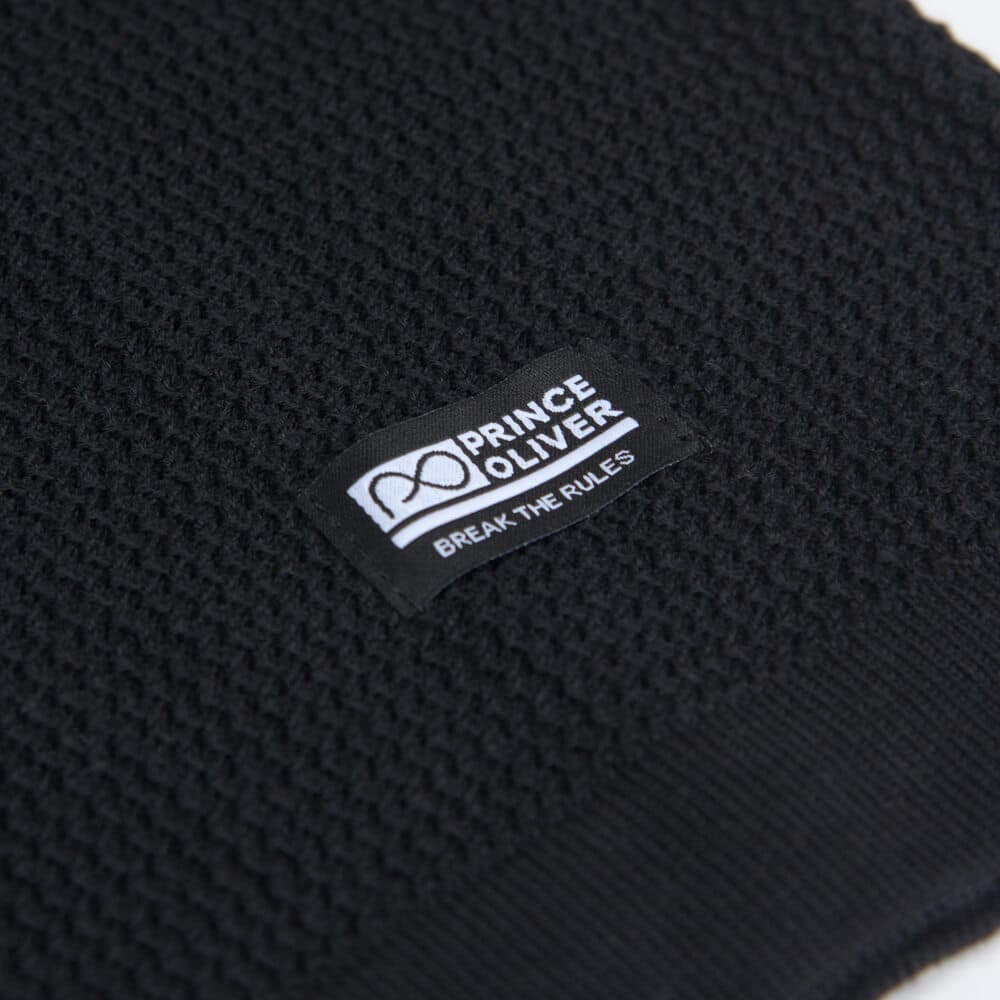 Chunky Structure Πουλόβερ Μαύρο in Cotton (Modern Fit) New Arrival