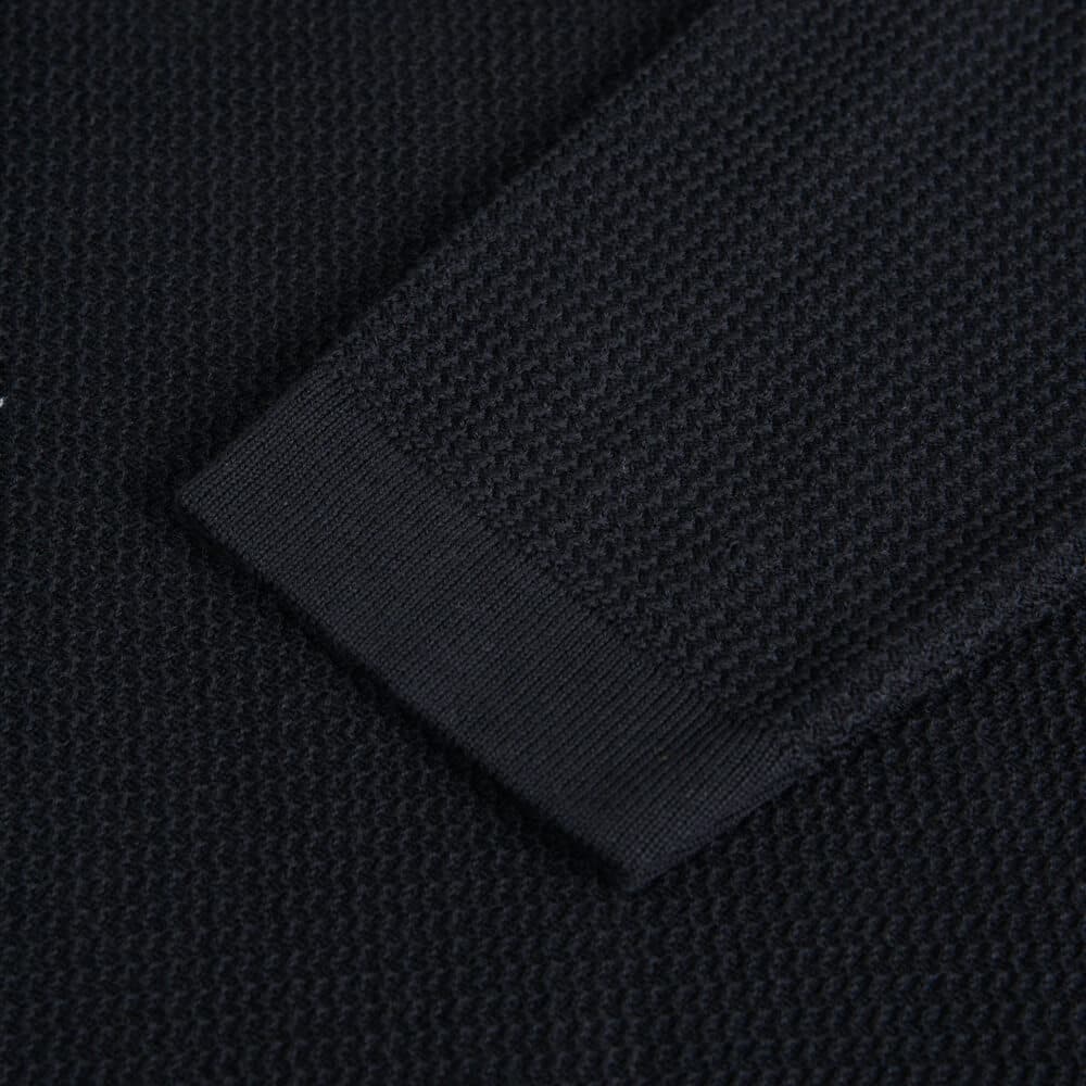 Chunky Structure Πουλόβερ Μαύρο in Cotton (Modern Fit) New Arrival