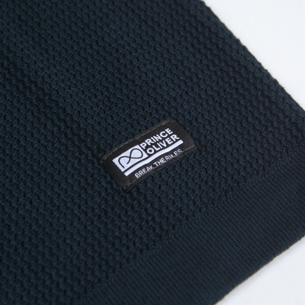 Chunky Structure Πουλόβερ Πράσινο Σκούρο in Cotton (Modern Fit) New Arrival