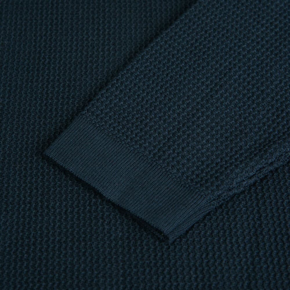 Chunky Structure Πουλόβερ Πράσινο Σκούρο in Cotton (Modern Fit) New Arrival