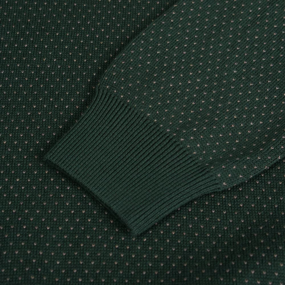 Πουλόβερ Με Μικροσχέδιο Πράσινο (Modern Fit) New Arrival