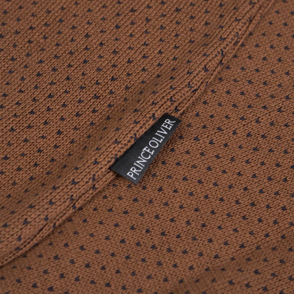 Πουλόβερ Με Μικροσχέδιο Καμηλό (Modern Fit) New Arrival