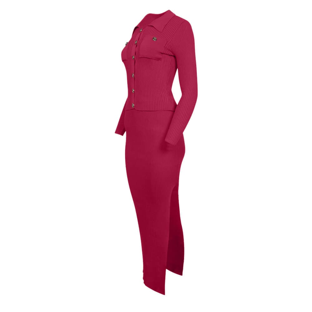 Γυναικείο Σετ Μπλούζα /Φούστα Φούξια New Arrival