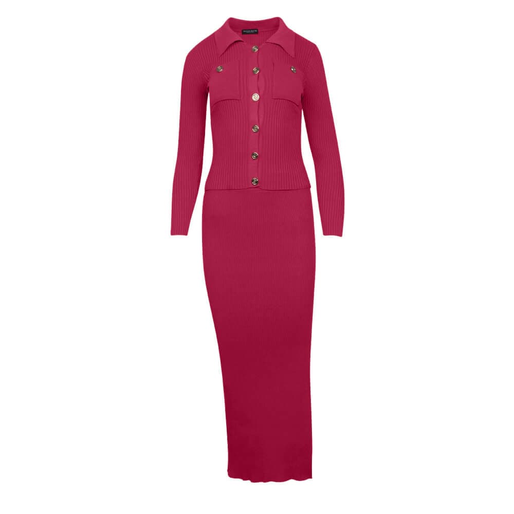 Γυναικείο Σετ Μπλούζα /Φούστα Φούξια New Arrival