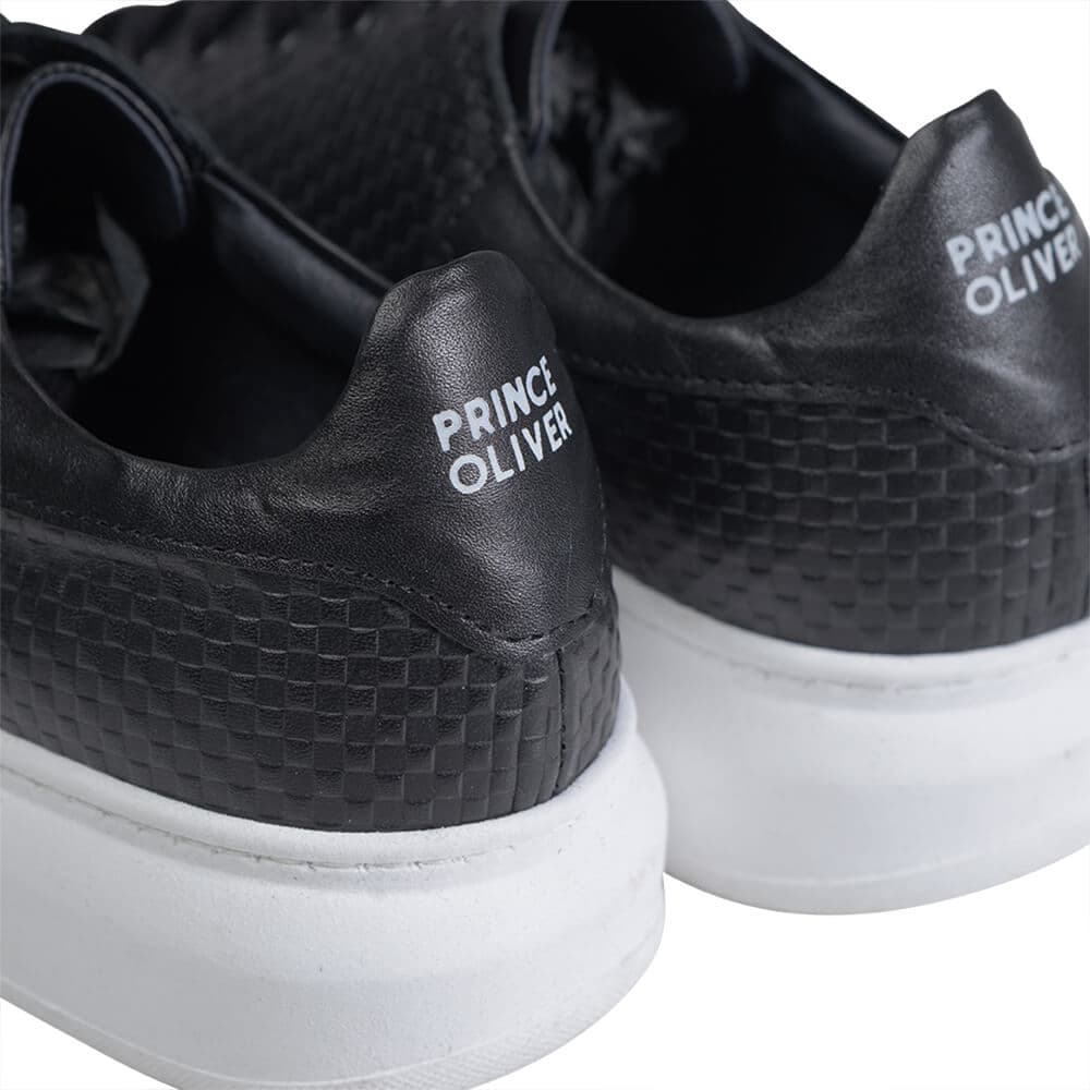 Low-Top Δερμάτινα Sneakers Μαύρα New Arrival