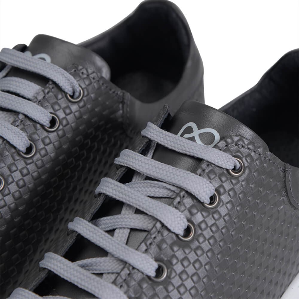 Low-Top Δερμάτινα Sneakers Γκρι New Arrival