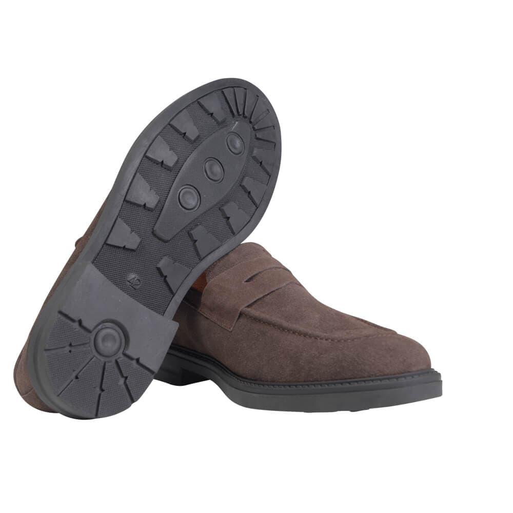 Suede Leather Loafers Καφέ New Arrivals