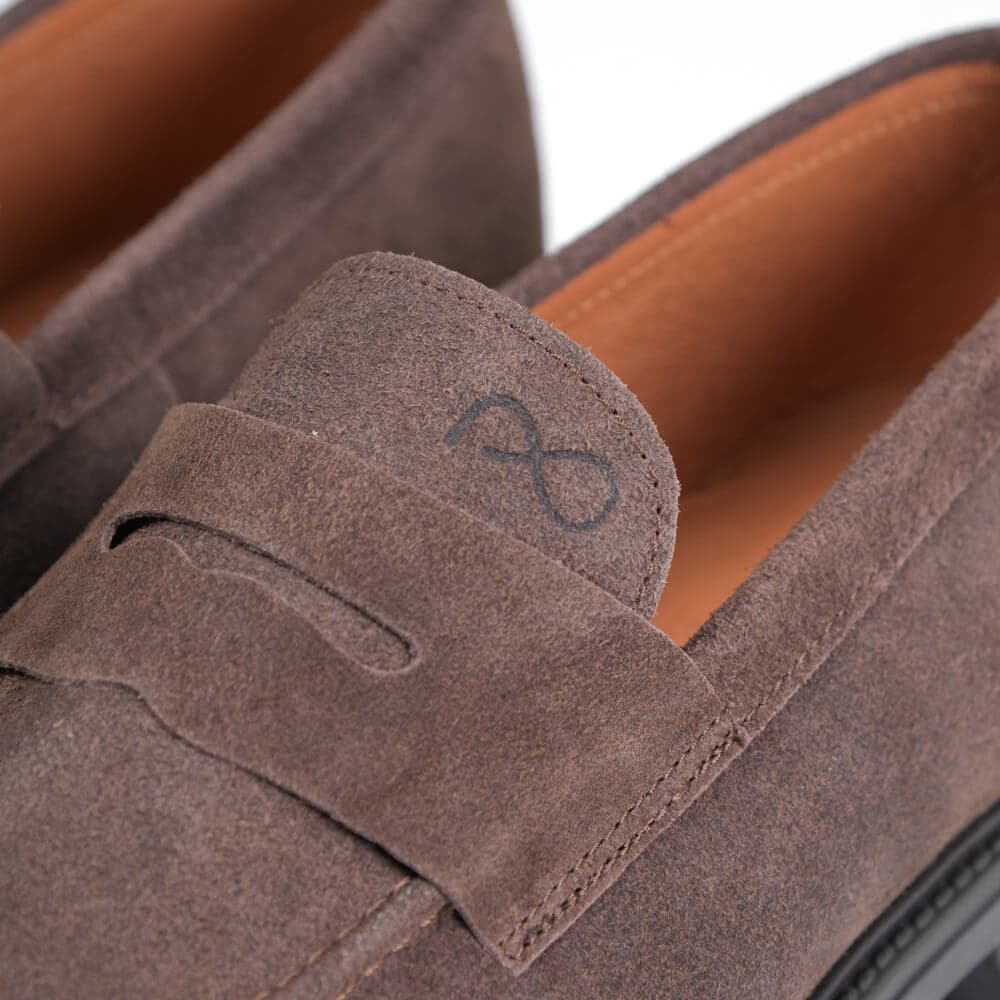 Suede Leather Loafers Καφέ New Arrivals