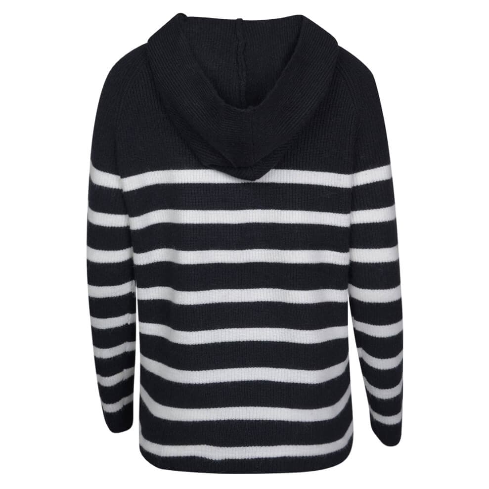 Γυναικείο Πουλόβερ Ριγέ Μαύρο New Arrival