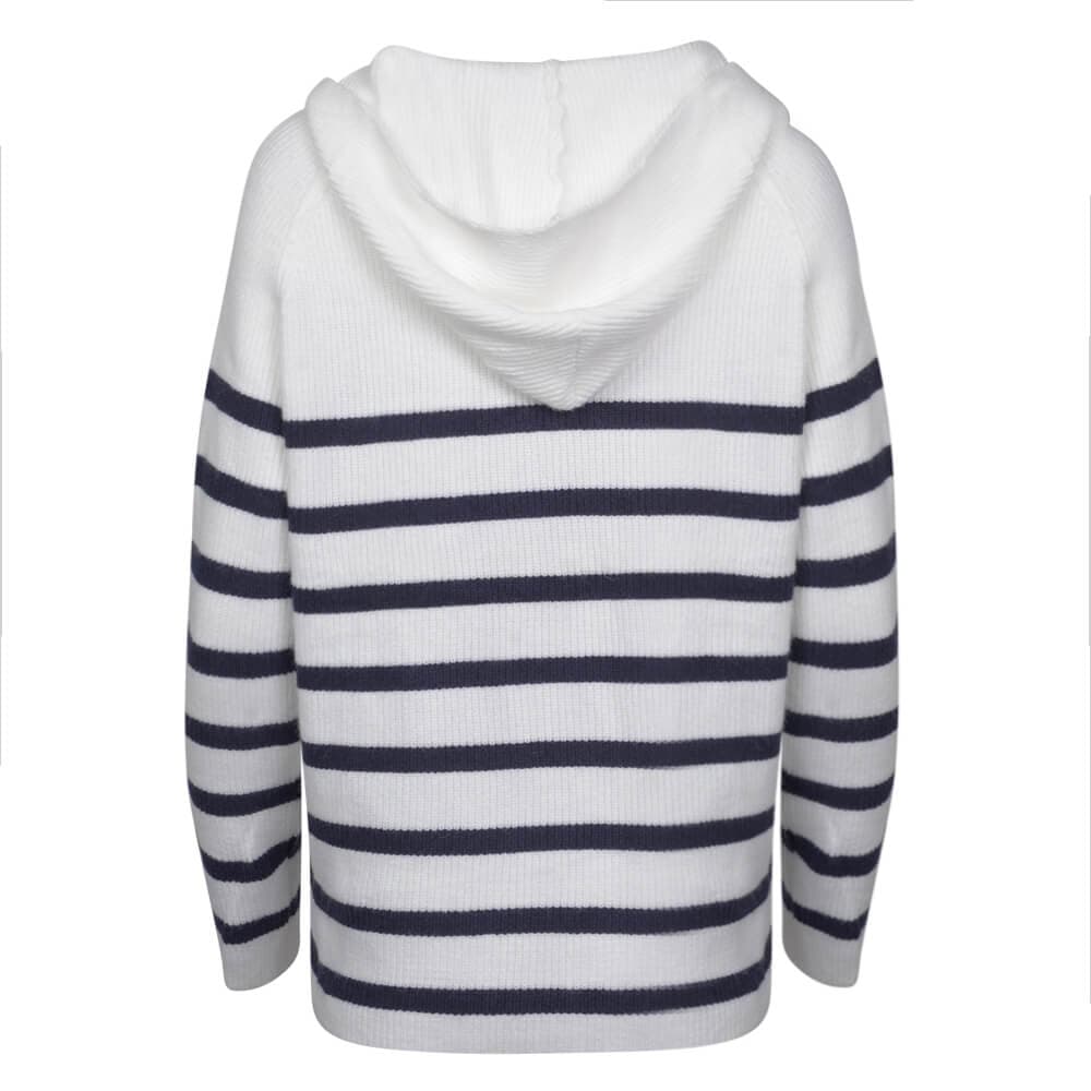 Γυναικείο Πουλόβερ Ριγέ Λευκό New Arrival