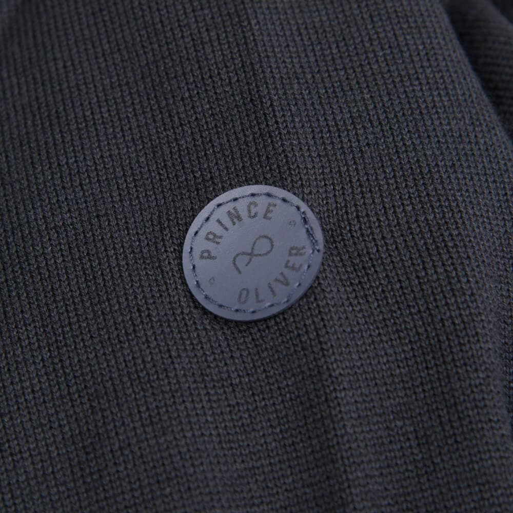 Full Zip Ζακέτα in Cotton Μαύρη με Κουκούλα (Modern Fit) New Arrival