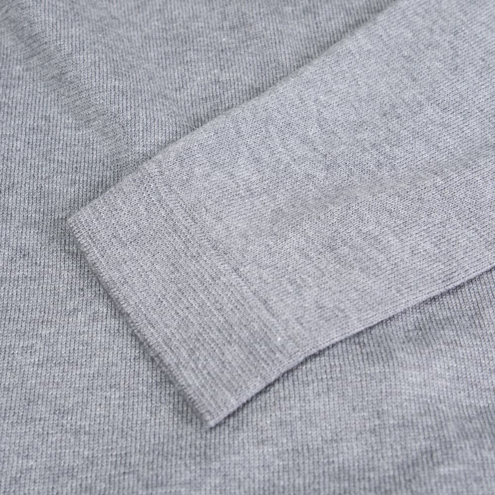 Full Zip Ζακέτα in Cotton Γκρι με Κουκούλα (Modern Fit) New Arrival