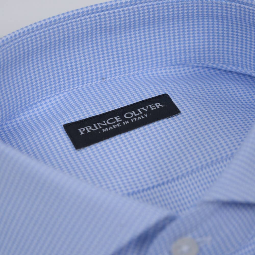 Superior Πουκάμισο Με Μικροσχέδιο Σιέλ (Modern Fit) New Arrival