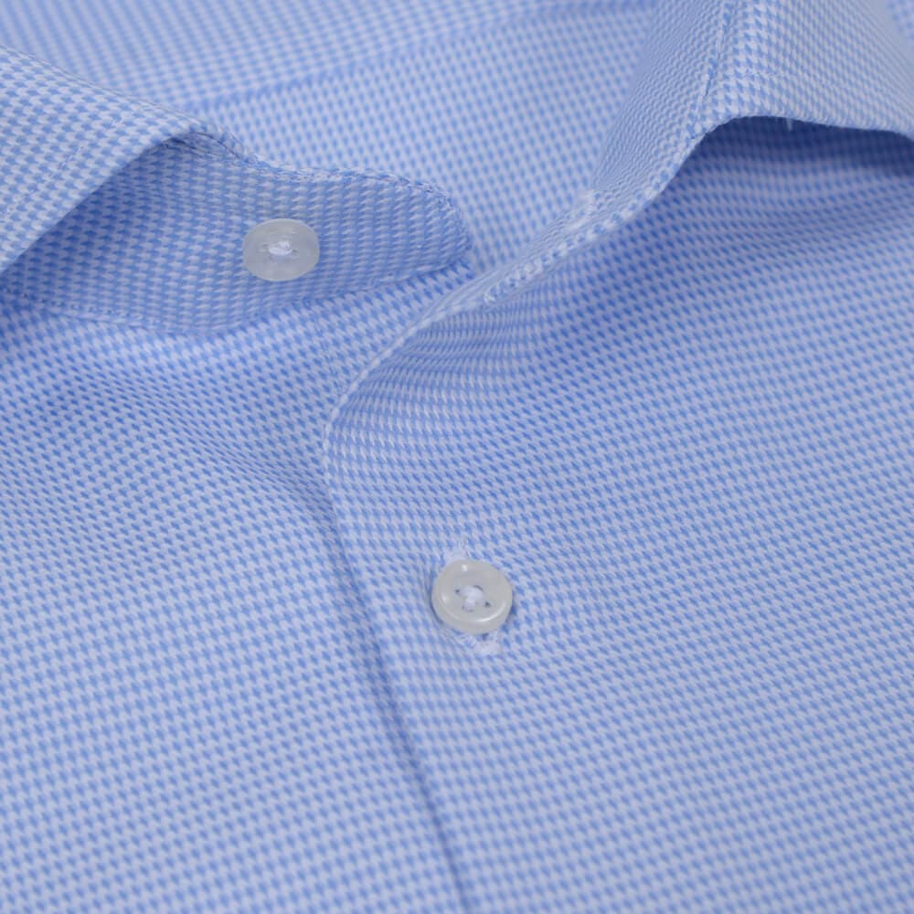 Superior Πουκάμισο Με Μικροσχέδιο Σιέλ (Modern Fit) New Arrival