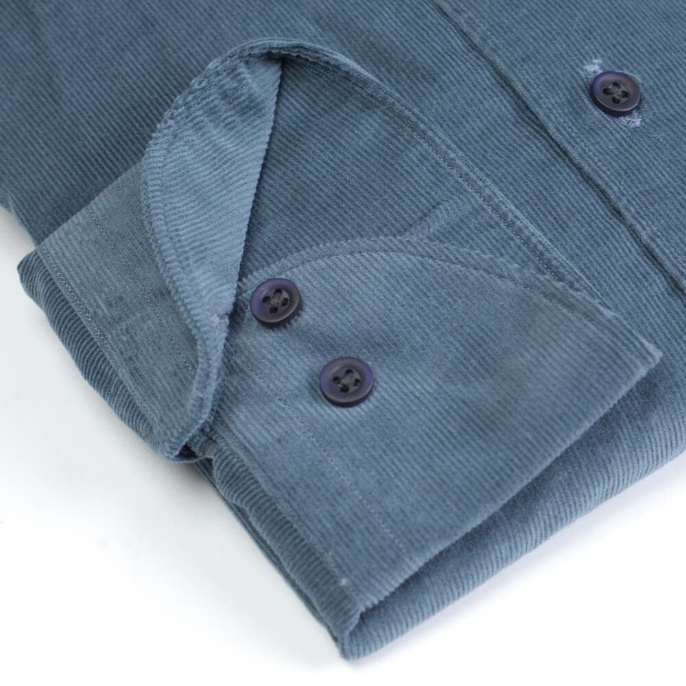 Superior Πουκάμισο Κοτλέ Γκρι (Modern Fit) 100% Fine Cotton New Arrival