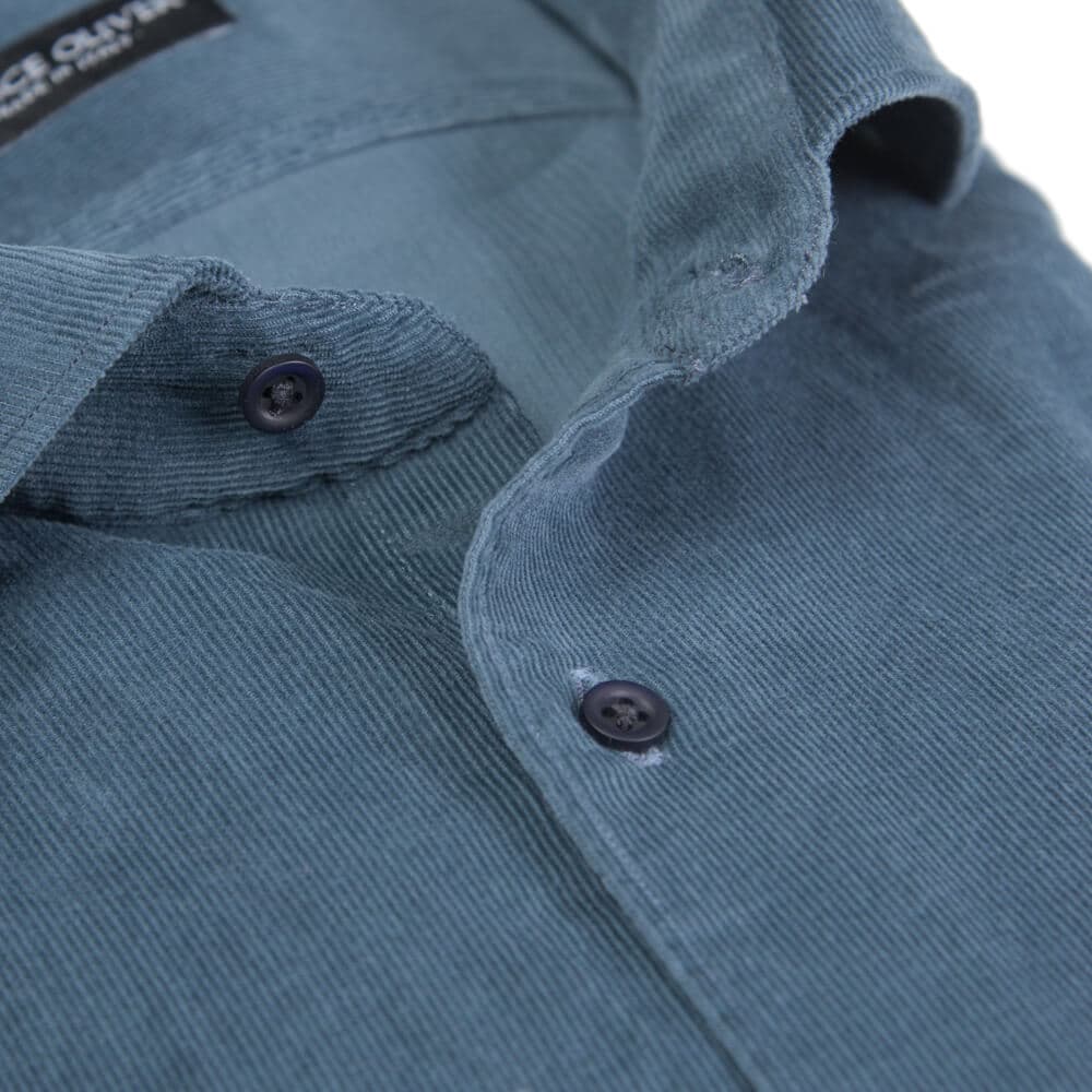 Superior Πουκάμισο Κοτλέ Γκρι (Modern Fit) 100% Fine Cotton New Arrival