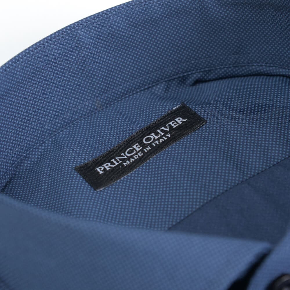 Superior Πουκάμισο Με Μικροσχέδιο Μπλε 100% Fine Cotton (Modern Fit)