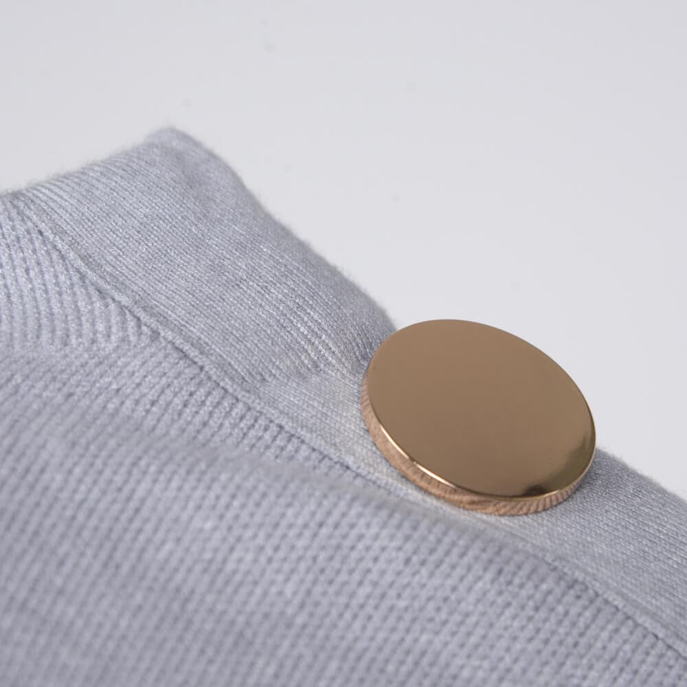 Πλεκτό Φόρεμα Με Διακοσμητικά Στοιχεία Γκρι New Arrival