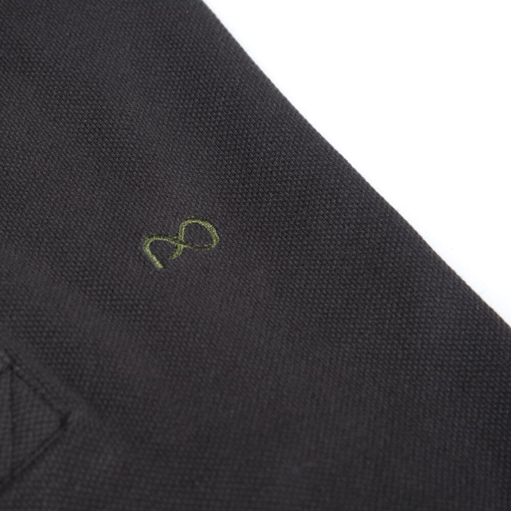 Μακρυμάνικο Polo Double Pique Μαύρο 100% Cotton (Regular Fit) New Arrival