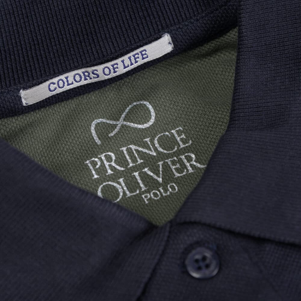 Μακρυμάνικο Polo Double Pique Μπλε Σκούρο 100% Cotton (Regular Fit) New Arrival