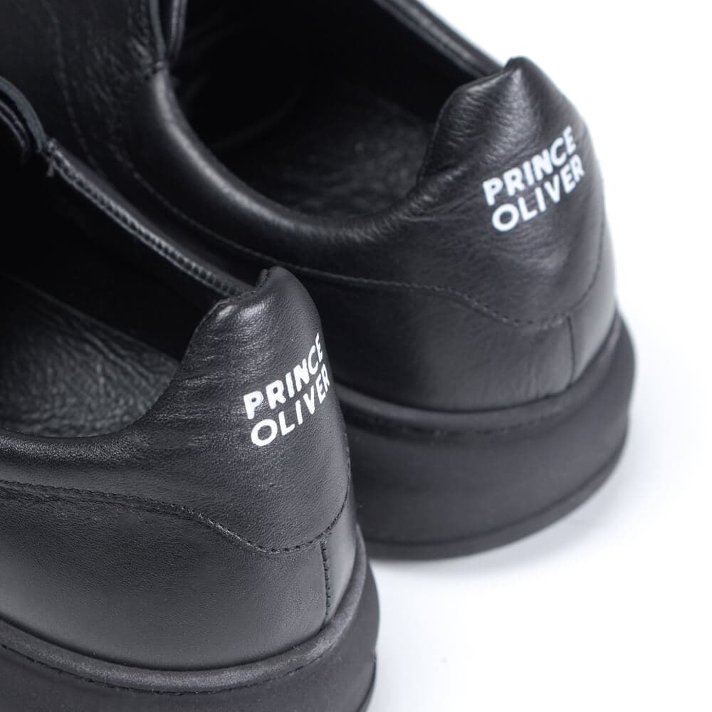 Low-Top Δερμάτινα Sneakers Μαύρα New Arrival