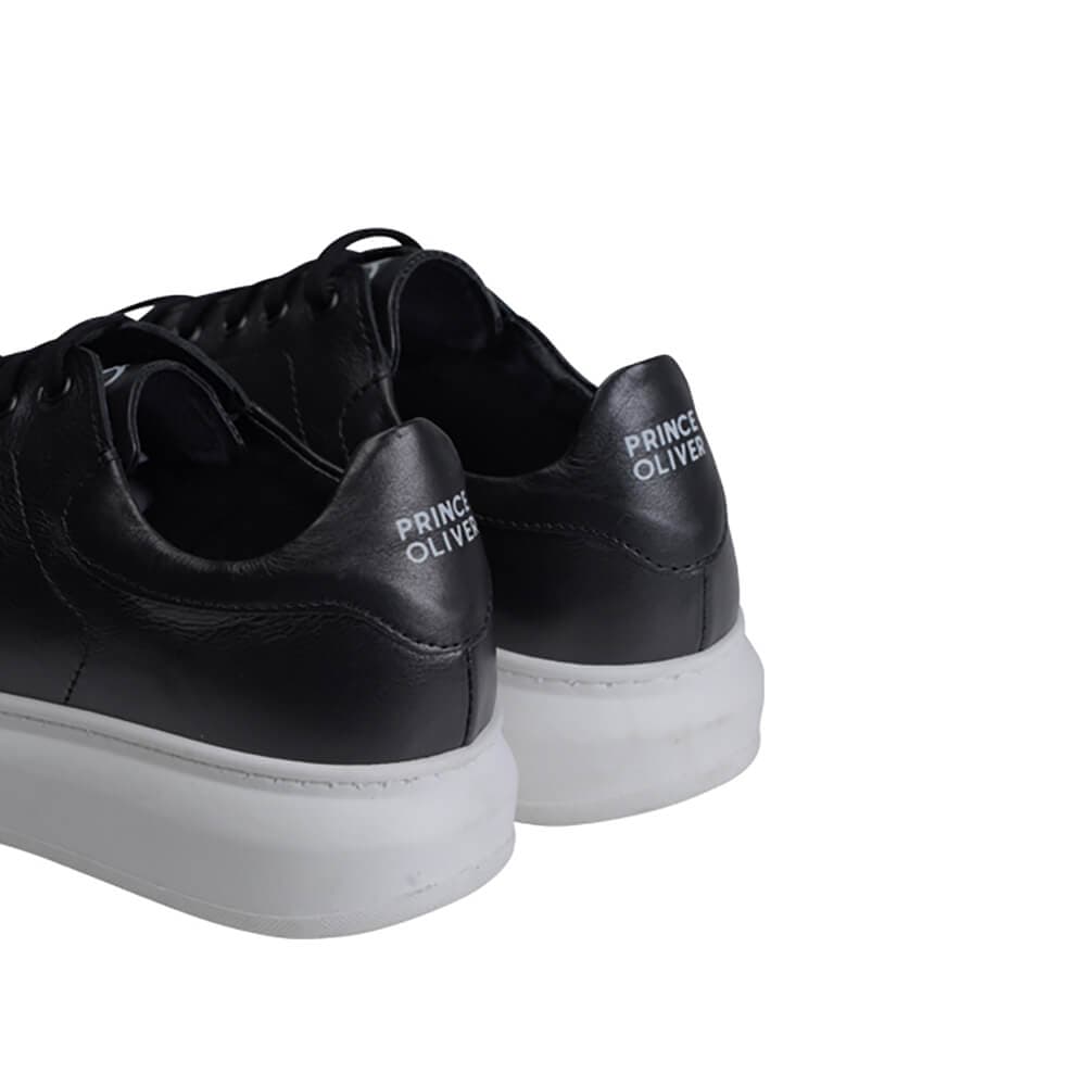 Low-Top Δερμάτινα Sneakers Μαύρα New Arrival