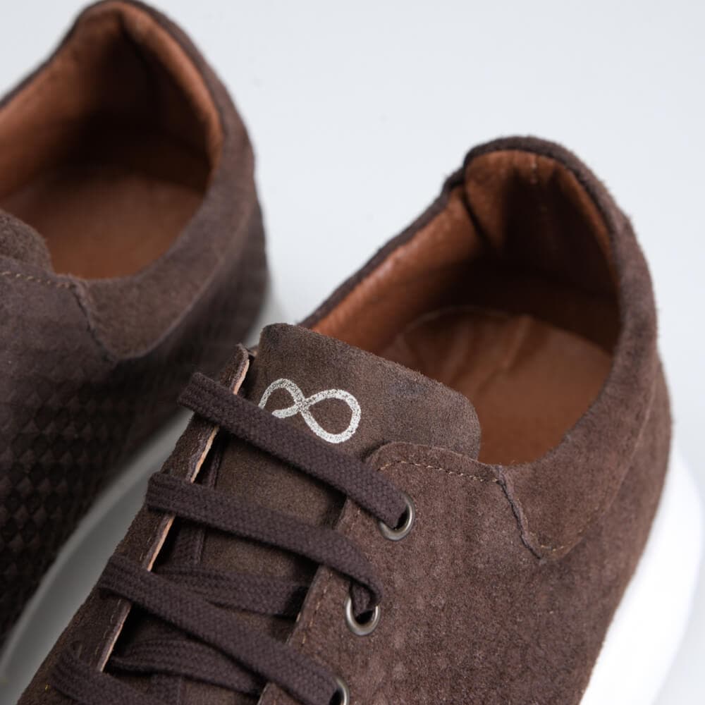 Low-Top Δερμάτινα Sneakers Καφέ New Arrival