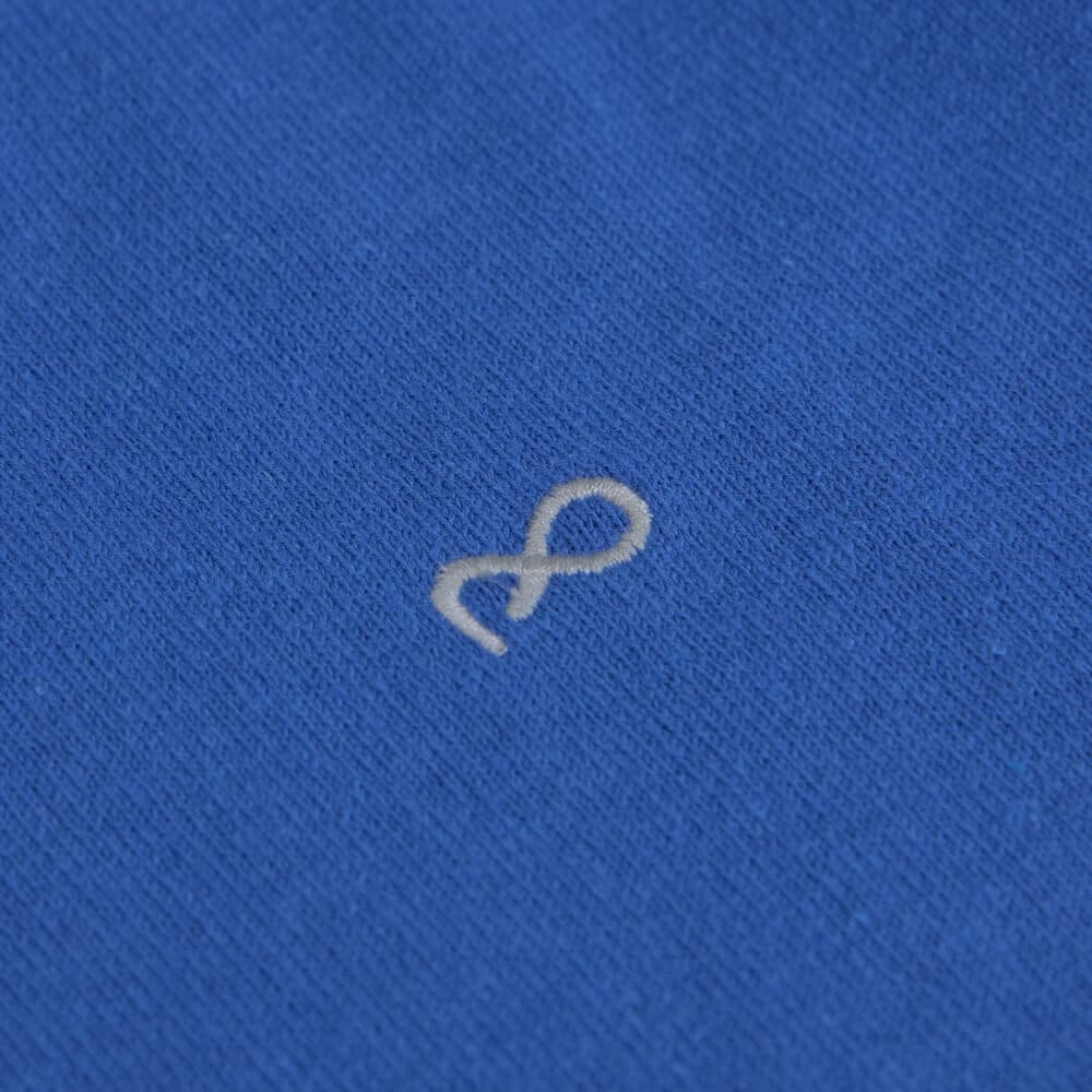 Logo-Embroidered Πλεκτή Μπλούζα Μπλε Ρουά in Cotton (Modern Fit) New Arrival
