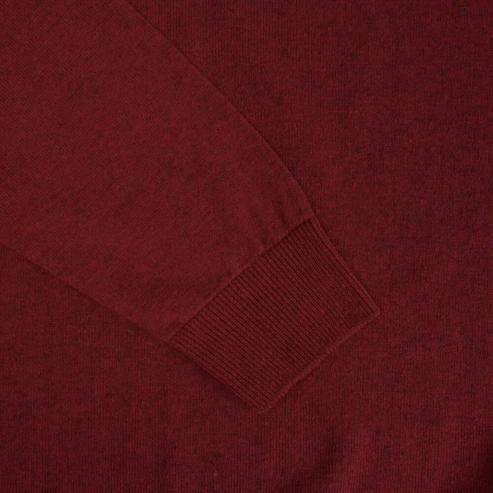 Logo-Embroidered Πλεκτή Μπλούζα Κόκκινη in Cotton (Modern Fit) New Arrival