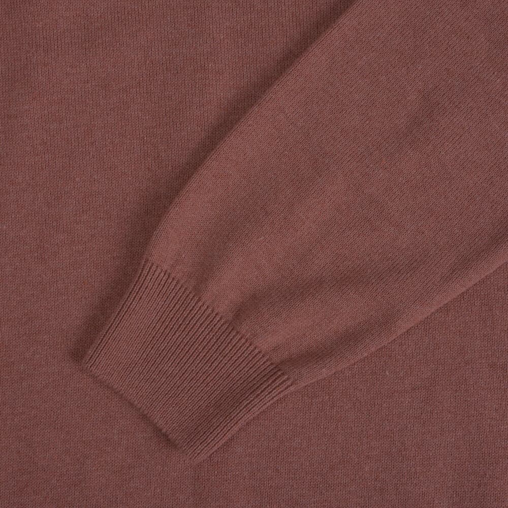 Logo-Embroidered Πλεκτή Μπλούζα Κοραλί in Cotton (Modern Fit) New Arrival